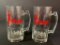Pair of SlimJim Glass Beer Mugs. They are 8