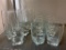 Set of 15 Clear Drinking Glasses. Tallest are 6.75