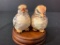 Pair of Noritake Porcelain Birds w/Stand. They are 3