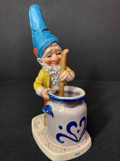 Vintage German Hummel Co-Boy Gnomes "Mike The Jam Maker". This is 8" Tall