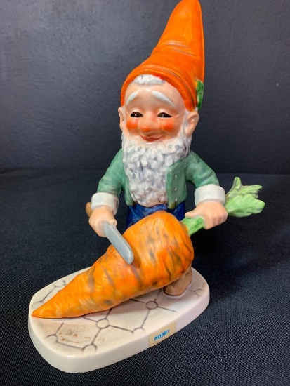 Vintage German Hummel Co-Boy Gnomes "Robby The Vegetarian". This is 8" Tall