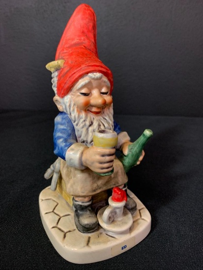 Vintage German Hummel Co-Boy Gnomes "Ed The Wine Steward". This is 8" Tall