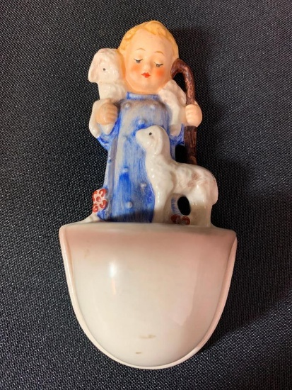 Hummel Goebel Porcelain Wall Pocket. This is 5" Tall