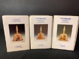 Set of 3 Hummel Goebel Annual Collector Bell 1990-1992 New in Box. Approx 7