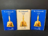Set of 3 Hummel Goebel Annual Collector Bell 1978-1979 New in Box. Approx 7