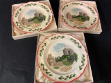 Set of 3 Wedgewood Queens Ware Collector Christmas Plates 1980. They are 8
