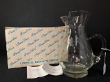 Princess House Crystal Handblown Pitcher w/Applied Handle. This is 10