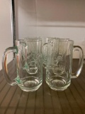Set of 8 Princess House Crystal Etched Mugs. They are 6