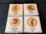 Set of 4 1980-1984 Hummel Goebel Collector Plates. They are 7.5