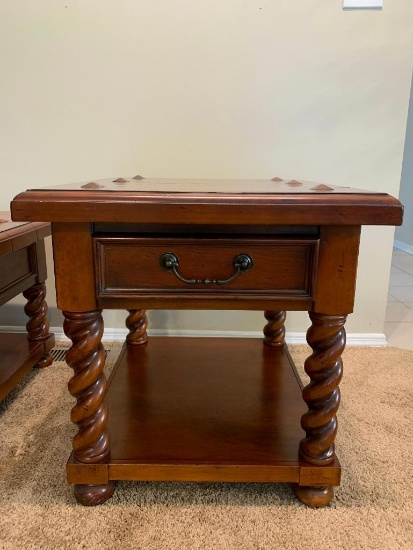 Single Drawer Side Table by Hooker Furniture. This is 25" T x 28" D x 24" W