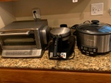 3 Piece Kitchen Lot Incl Cuisinart Toaster Oven, Crock Pot & Waffle Maker - As Pictured
