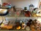 Two Shelf Lot Incl Nautical Items, Candle Holders, Bowls, Pyrex Measuring Cups & More - As Pictured