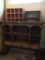 Three Piece Lot Incl Hutch Top & Shelves. The Hutch Top is 44