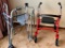4 Piece Convalescent Lot Incl 3 Walkers & Portable Commode