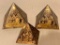 Set of 3 Metal Pyramids. The Largest is 2