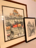 Pair of Framed Original Sketches. The Largest is 15
