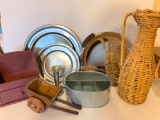 Decorator Lot Incl Charger Plates, Silverware Holder & More - As Pictured