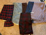 6 Pair of Vintage Plaid Bell Bottom Pants Size