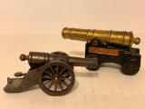 Pair of Brass Cannon Replicas. The Largest is 2