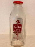 Vintage Sidney Dairy One Quart Milk Bottle. Sidney, OH