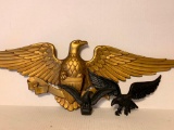3 Piece Lot of Eagle Decor. The Largest is 9