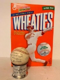 2 Piece Lot Incl Wheaties Box w/Mark McGwire & Replica Baseball