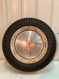 Old Whitewall Tire, Signed and Made into Clock. Very Rare Find. This is 27.5