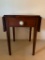 Antique Drop Leaf Table Single Drawer w/Beautiful Glass Knob Detail. This is 28