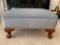 Corduroy Footstool w/Stains & Fading. This is 9