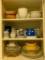 Kitchen Cabinet Lot Incl Plates, Bowls, Mugs & More - As Pictured