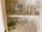 Hall Closet 2 Shelf Lot of Glass Vases & More - As Pictured