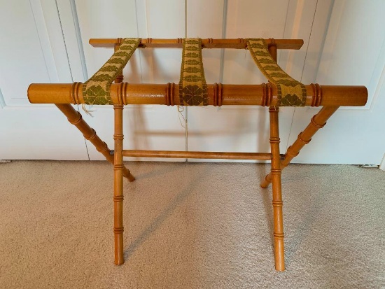 Bamboo Luggage Stand. This is 20" T x 22" W x 15" D