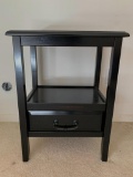 Black Side Table w/Single Drawer. This is 27