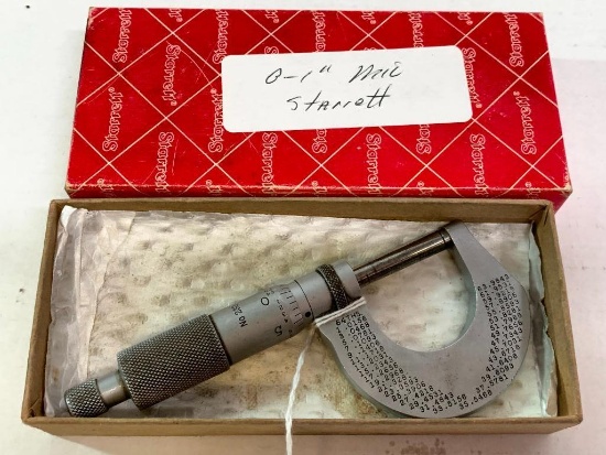 Starrett 0-1" O. D. Micrometer