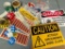 Group of Caution and Warning Stickers as Pictured!