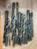 Group of Used Steel Drill Bits as Pictured