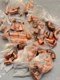 Group of Copper Elbows and Fittings Most are 1
