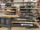 2 Racks of Raw Stock Material Incl Pipe Tube, Angle Iron, Plate