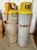 Set of 4 Refrigerant DOT Cylinders 250 lb Capacity 250 PSI Rated. Currently Under Vacuum