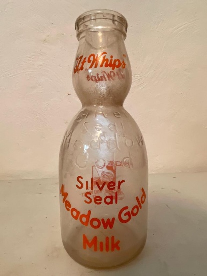 1 QT Meadow Gold Milk Bottle