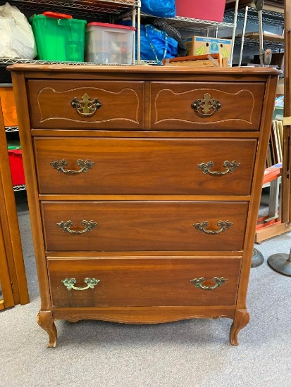 Chest of Drawers w/4 Drawers. Scuffs & Scratches from Use. Handles are Discolored.