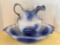 Porcelain Water Pitcher & Basin. Basin is 5