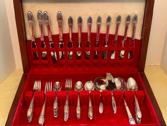 1847 Roger Brothers "First Love" Flatware Set w/Case.