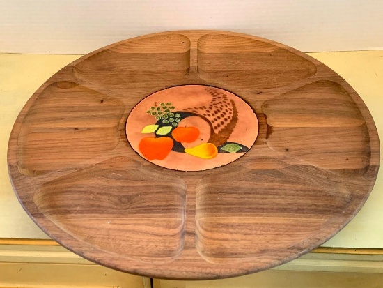 Genuine Walnut Lazy Susan by Ernest Johns.This is 16" in Diameter