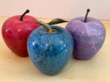 Set of 3 Marble Apples. They are 4