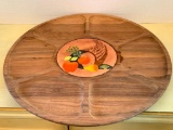 Genuine Walnut Lazy Susan by Ernest Johns.This is 16