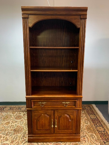 Gatehouse Furniture Lighted Cabinet w/Glass Shelf Accent. This is 76" T x 32" W x 17" D
