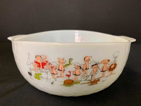 "BC Comic" Fire King Bowl. This is 4" x 9"