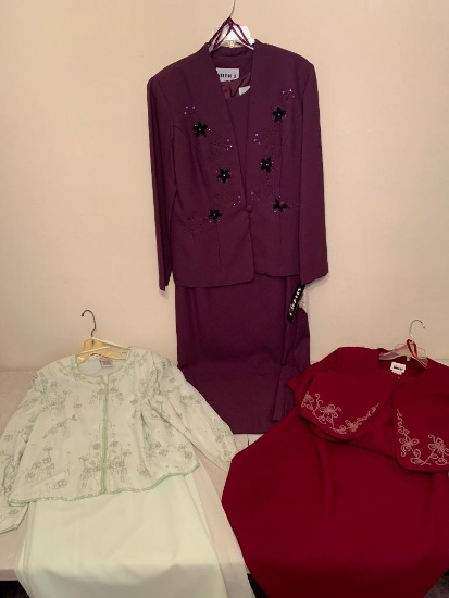 Three Ladies Dresses with Jackets as Pictured