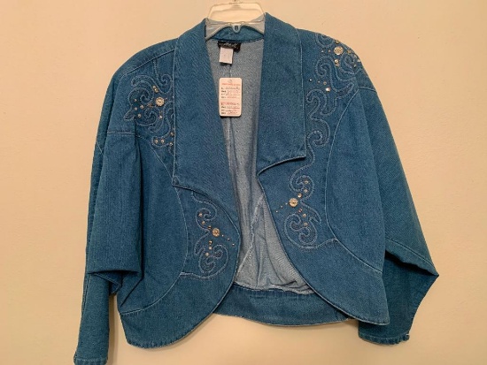 Size Large, Ladies, Jean Jacket with Tags as Pictured